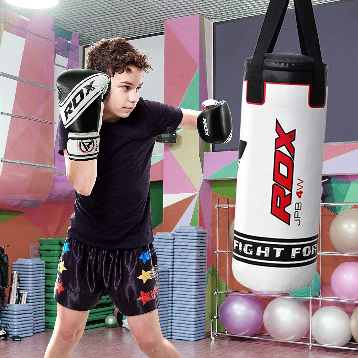 Bandagen Boxsack Hängen Haken Kette Handschuhe Boxen Set Taekwondo Haltbar 